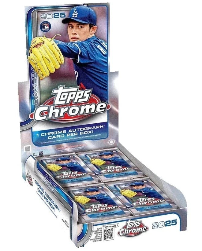 2025 Topps Chrome Baseball Factory Sealed Hobby Box